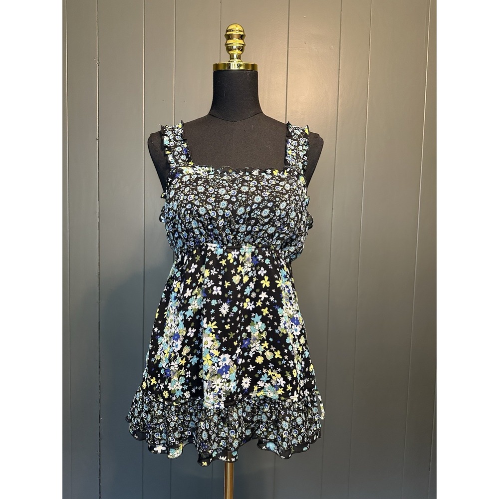 Apt 9 Floral Babydoll Longline Tank Top Y2K M‎ Medium